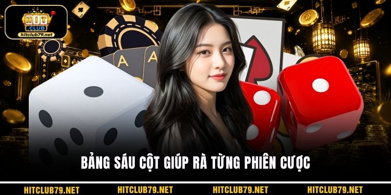 Bảng sáu cột giúp rà từng phiên cược
