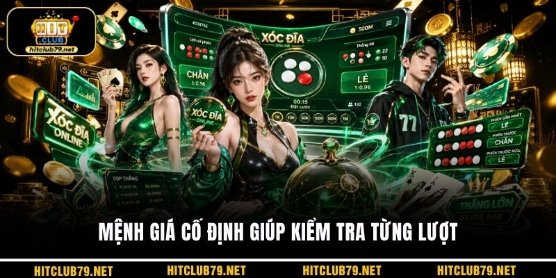 Mệnh giá cố định giúp kiểm tra từng lượt